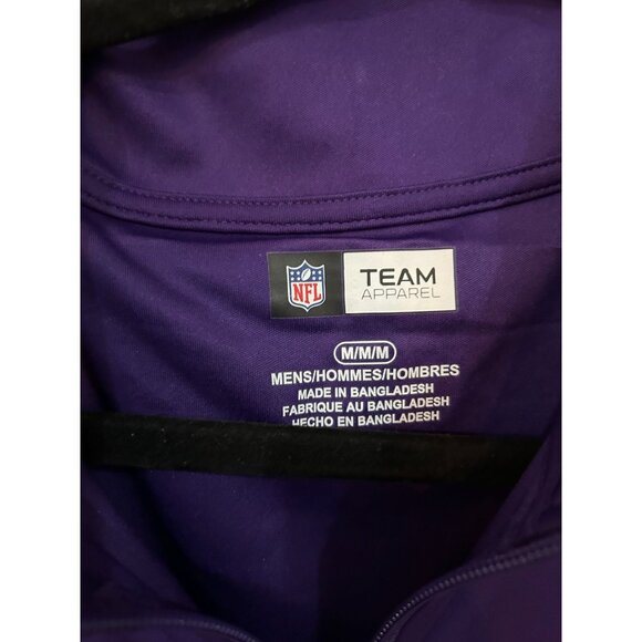 NWT Men's Medium Minnesota Vikings Purple 1/4 Zip Pullover by NFL Team Apparel - Picture 4 of 5
